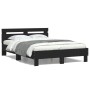Estructura cama con cabecero madera ingeniería negro 120x190 cm de , Camas y somieres - Ref: Foro24-3207449, Precio: 135,23 €...