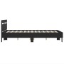 Estructura cama con cabecero madera ingeniería negro 120x190 cm de , Camas y somieres - Ref: Foro24-3207449, Precio: 135,23 €...