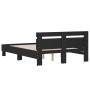 Estructura cama con cabecero madera ingeniería negro 120x190 cm de , Camas y somieres - Ref: Foro24-3207449, Precio: 135,23 €...