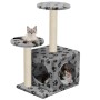 Rascador para gatos con poste de sisal 60 cm huellas gris de vidaXL, Mobiliario para gatos - Ref: Foro24-170518, Precio: 36,9...
