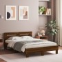 Cama con cabecero madera de ingeniería marrón roble 120x190 cm de , Camas y somieres - Ref: Foro24-3207454, Precio: 154,07 €,...