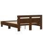 Cama con cabecero madera de ingeniería marrón roble 120x190 cm de , Camas y somieres - Ref: Foro24-3207454, Precio: 154,07 €,...