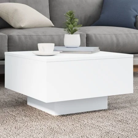 Mesa de centro con luces LED blanco 55x55x31 cm de , Mesas de centro - Ref: Foro24-836574, Precio: 59,93 €, Descuento: %