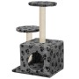 Rascador para gatos con poste de sisal 60 cm huellas gris de vidaXL, Mobiliario para gatos - Ref: Foro24-170518, Precio: 36,9...