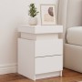Mesita de noche con luces LED blanco 35x39x55 cm de , Mesitas de noche - Ref: Foro24-836749, Precio: 72,64 €, Descuento: %