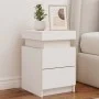 Mesita de noche con luces LED blanco 35x39x55 cm de , Mesitas de noche - Ref: Foro24-836749, Precio: 71,31 €, Descuento: %