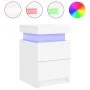 Mesita de noche con luces LED blanco 35x39x55 cm de , Mesitas de noche - Ref: Foro24-836749, Precio: 71,31 €, Descuento: %