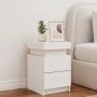 Mesita de noche con luces LED blanco 35x39x55 cm de , Mesitas de noche - Ref: Foro24-836749, Precio: 71,31 €, Descuento: %