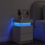 Mesita de noche con luces LED blanco 35x39x55 cm de , Mesitas de noche - Ref: Foro24-836749, Precio: 72,64 €, Descuento: %