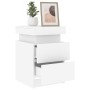 Mesita de noche con luces LED blanco 35x39x55 cm de , Mesitas de noche - Ref: Foro24-836749, Precio: 72,64 €, Descuento: %