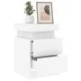 Mesita de noche con luces LED blanco 35x39x55 cm de , Mesitas de noche - Ref: Foro24-836749, Precio: 71,31 €, Descuento: %