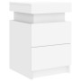 Mesita de noche con luces LED blanco 35x39x55 cm de , Mesitas de noche - Ref: Foro24-836749, Precio: 72,64 €, Descuento: %