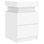 Mesita de noche con luces LED blanco 35x39x55 cm de , Mesitas de noche - Ref: Foro24-836749, Precio: 71,31 €, Descuento: %