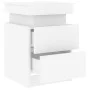Mesita de noche con luces LED blanco 35x39x55 cm de , Mesitas de noche - Ref: Foro24-836749, Precio: 71,31 €, Descuento: %