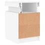 Bedside table with white LED lights 35x39x55 cm by , Nightstands - Ref: Foro24-836749, Price: 71,31 €, Discount: %