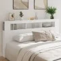 Cabecero con LED madera de ingeniería blanco 200x18,5x103,5 cm de , Cabeceros y pies de cama - Ref: Foro24-837365, Precio: 10...