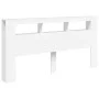 Cabecero con LED madera de ingeniería blanco 200x18,5x103,5 cm de , Cabeceros y pies de cama - Ref: Foro24-837365, Precio: 10...
