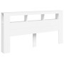 Cabecero con LED madera de ingeniería blanco 200x18,5x103,5 cm de , Cabeceros y pies de cama - Ref: Foro24-837365, Precio: 10...