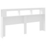 Cabecero con LED madera de ingeniería blanco 200x18,5x103,5 cm de , Cabeceros y pies de cama - Ref: Foro24-837365, Precio: 10...