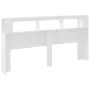 Kopfteil mit LED, weißem Holzwerkstoff, 200 x 18,5 x 103,5 cm von , Kopf- und Fußteile - Ref: Foro24-837365, Preis: 103,75 €,...