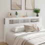 Cabecero con LED madera de ingeniería blanco 200x18,5x103,5 cm de , Cabeceros y pies de cama - Ref: Foro24-837365, Precio: 10...