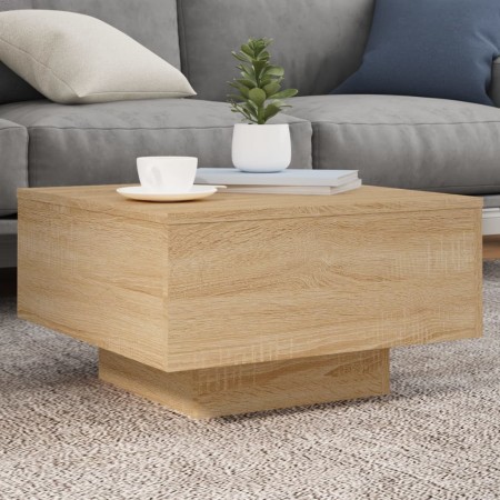 Mesa de centro madera de ingeniería roble Sonoma 55x55x31 cm de , Mesas de centro - Ref: Foro24-836569, Precio: 39,55 €, Desc...