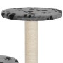 Rascador para gatos con poste de sisal 60 cm huellas gris de vidaXL, Mobiliario para gatos - Ref: Foro24-170518, Precio: 36,9...