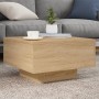 Mesa de centro con luces LED roble Sonoma 55x55x31 cm de , Mesas de centro - Ref: Foro24-836576, Precio: 50,46 €, Descuento: %