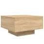 Mesa de centro con luces LED roble Sonoma 55x55x31 cm de , Mesas de centro - Ref: Foro24-836576, Precio: 49,05 €, Descuento: %