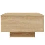 Mesa de centro con luces LED roble Sonoma 55x55x31 cm de , Mesas de centro - Ref: Foro24-836576, Precio: 49,05 €, Descuento: %