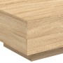 Mesa de centro con luces LED roble Sonoma 55x55x31 cm de , Mesas de centro - Ref: Foro24-836576, Precio: 50,46 €, Descuento: %