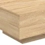 Mesa de centro con luces LED roble Sonoma 55x55x31 cm de , Mesas de centro - Ref: Foro24-836576, Precio: 49,05 €, Descuento: %