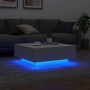 Mesa de centro con luces LED blanco 80x80x31 cm de , Mesas de centro - Ref: Foro24-836588, Precio: 89,73 €, Descuento: %