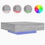 Mesa de centro con luces LED gris Sonoma 100x100x31 cm de , Mesas de centro - Ref: Foro24-836607, Precio: 109,46 €, Descuento: %