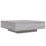 Mesa de centro con luces LED gris Sonoma 100x100x31 cm de , Mesas de centro - Ref: Foro24-836607, Precio: 109,46 €, Descuento: %