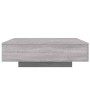 Mesa de centro con luces LED gris Sonoma 100x100x31 cm de , Mesas de centro - Ref: Foro24-836607, Precio: 109,46 €, Descuento: %