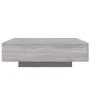 Mesa de centro con luces LED gris Sonoma 100x100x31 cm de , Mesas de centro - Ref: Foro24-836607, Precio: 108,03 €, Descuento: %