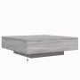 Mesa de centro con luces LED gris Sonoma 100x100x31 cm de , Mesas de centro - Ref: Foro24-836607, Precio: 109,46 €, Descuento: %