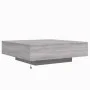 Mesa de centro con luces LED gris Sonoma 100x100x31 cm de , Mesas de centro - Ref: Foro24-836607, Precio: 108,03 €, Descuento: %