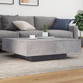 Mesa de centro con luces LED gris hormigón 100x100x31 cm de , Mesas de centro - Ref: Foro24-836605, Precio: 104,85 €, Descuen...