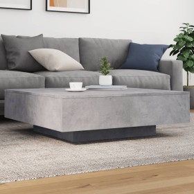 Mesa de centro con luces LED gris hormigón 100x100x31 cm de , Mesas de centro - Ref: Foro24-836605, Precio: 108,79 €, Descuen...