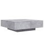 Mesa de centro con luces LED gris hormigón 100x100x31 cm de , Mesas de centro - Ref: Foro24-836605, Precio: 108,79 €, Descuen...
