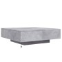 Mesa de centro con luces LED gris hormigón 100x100x31 cm de , Mesas de centro - Ref: Foro24-836605, Precio: 108,79 €, Descuen...