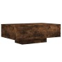 Mesa de centro con luces LED roble ahumado 85x55x31 cm de , Mesas de centro - Ref: Foro24-836613, Precio: 80,44 €, Descuento: %