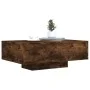 Mesa de centro con luces LED roble ahumado 85x55x31 cm de , Mesas de centro - Ref: Foro24-836613, Precio: 77,85 €, Descuento: %