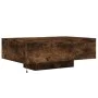 Mesa de centro con luces LED roble ahumado 85x55x31 cm de , Mesas de centro - Ref: Foro24-836613, Precio: 77,85 €, Descuento: %