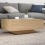 Mesa de centro con luces LED roble Sonoma 85x55x31 cm de , Mesas de centro - Ref: Foro24-836611, Precio: 62,50 €, Descuento: %