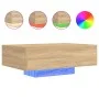 Mesa de centro con luces LED roble Sonoma 85x55x31 cm de , Mesas de centro - Ref: Foro24-836611, Precio: 62,50 €, Descuento: %