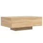 Mesa de centro con luces LED roble Sonoma 85x55x31 cm de , Mesas de centro - Ref: Foro24-836611, Precio: 62,50 €, Descuento: %