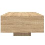 Mesa de centro con luces LED roble Sonoma 85x55x31 cm de , Mesas de centro - Ref: Foro24-836611, Precio: 64,36 €, Descuento: %